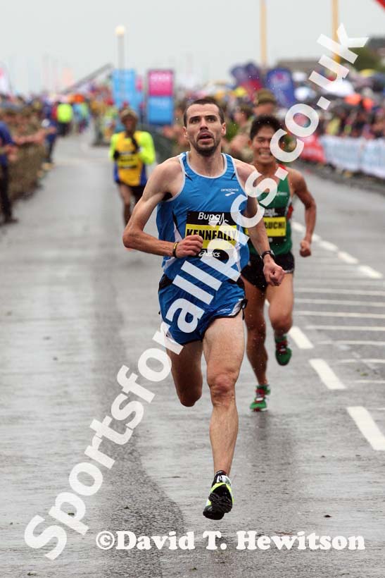 Mark Kenneally finishing the BUPA Great North Run.